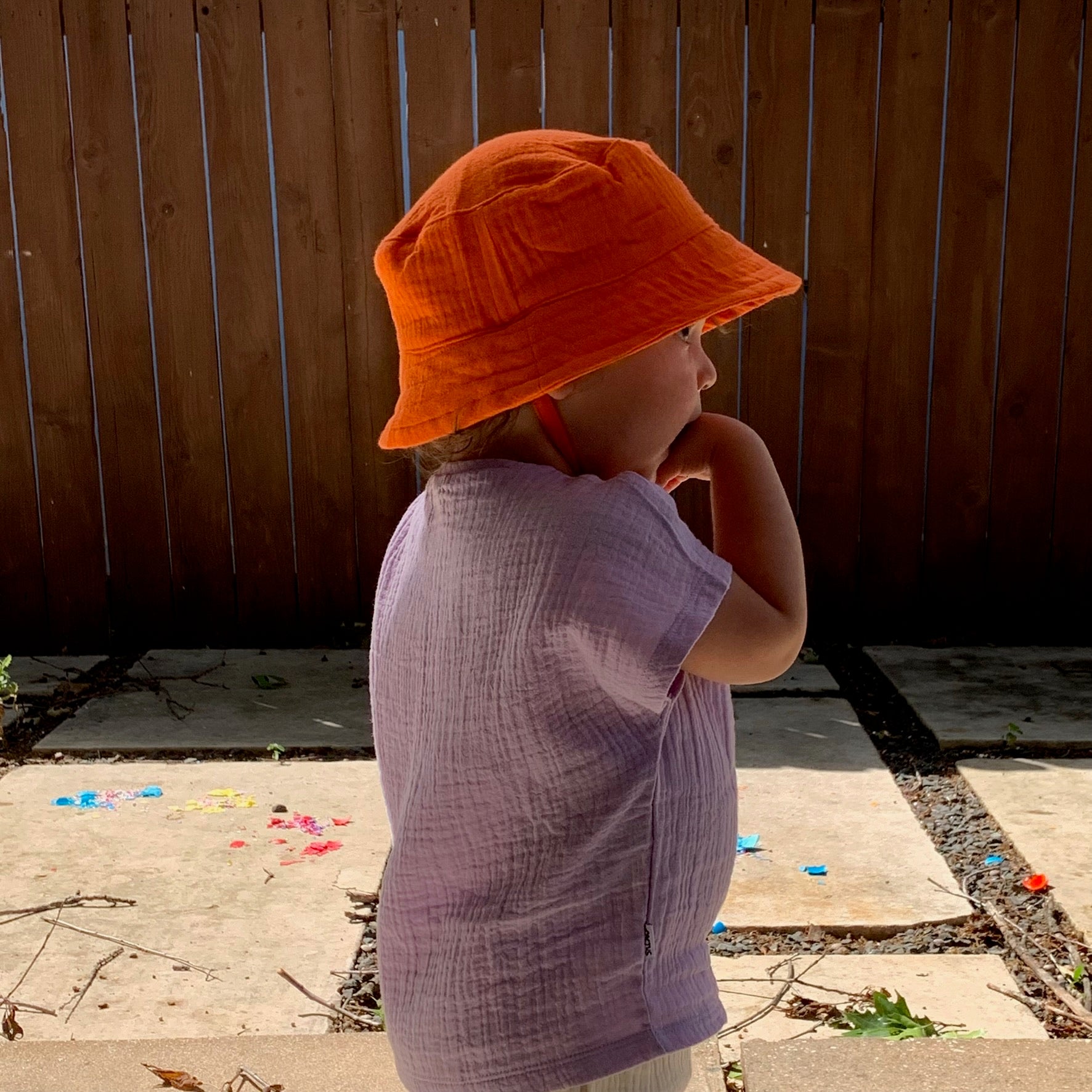 Solid Organic Muslin Bucket Hat