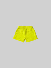 Tennis neon yellow cotton shorts