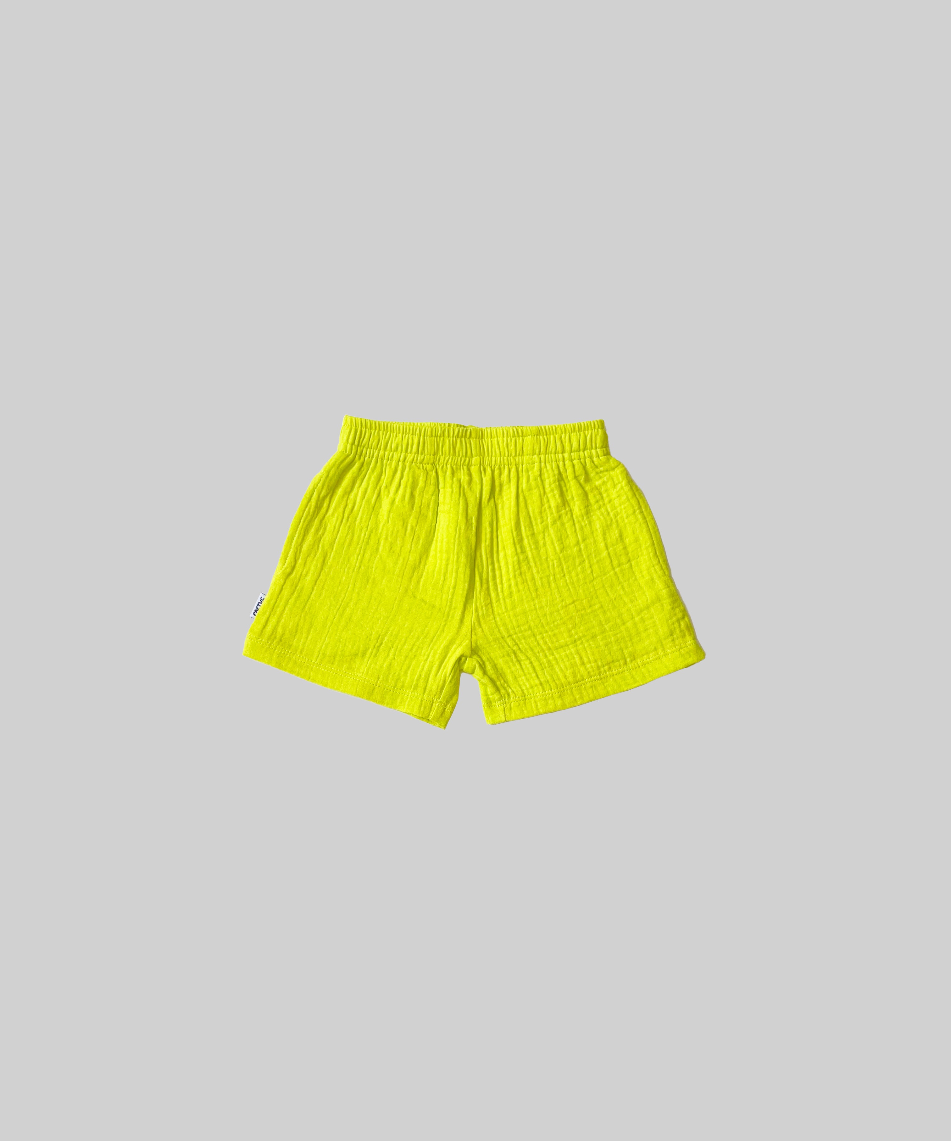 Tennis neon yellow cotton shorts