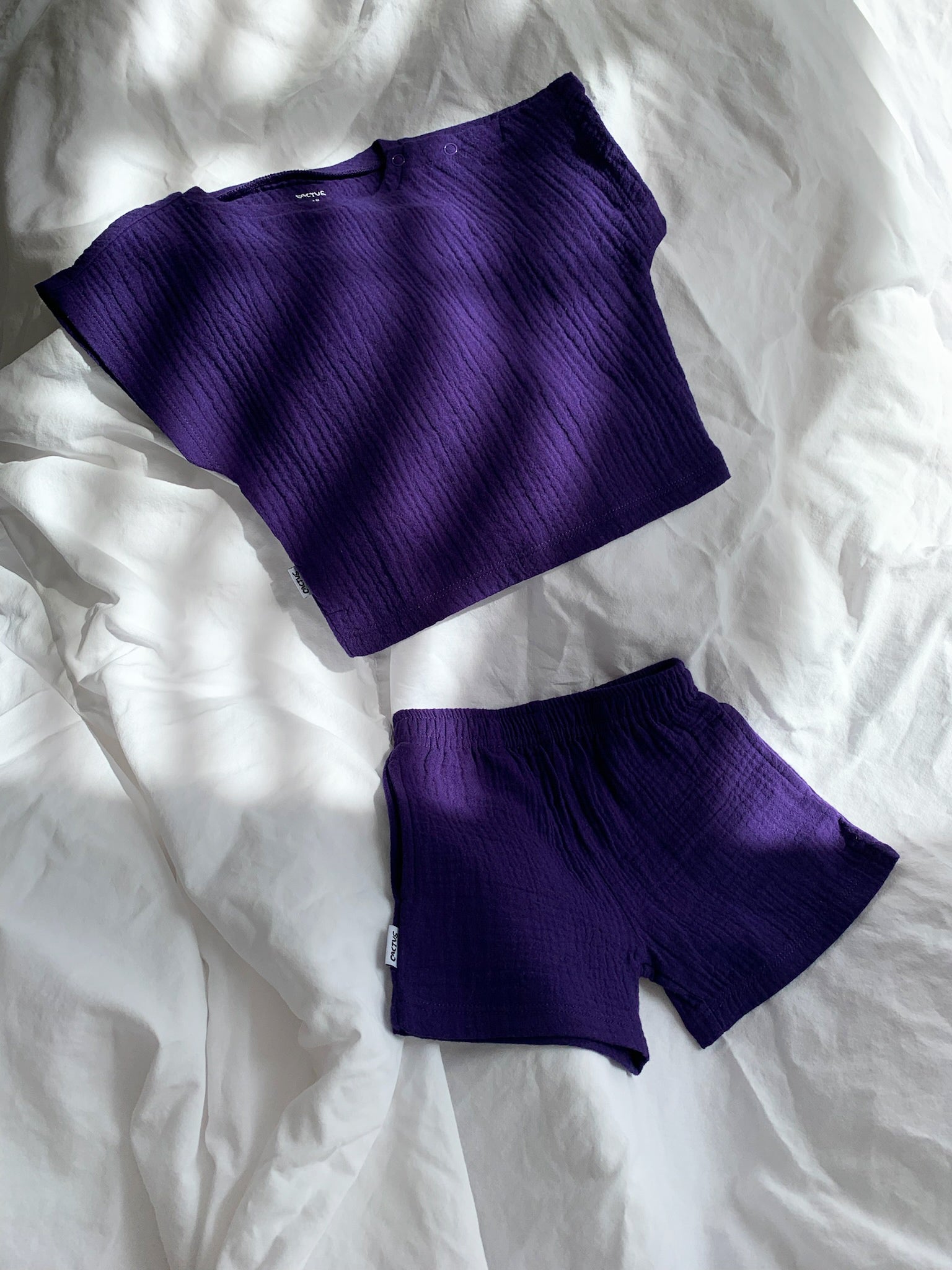 Solid Organic Muslin Shorts